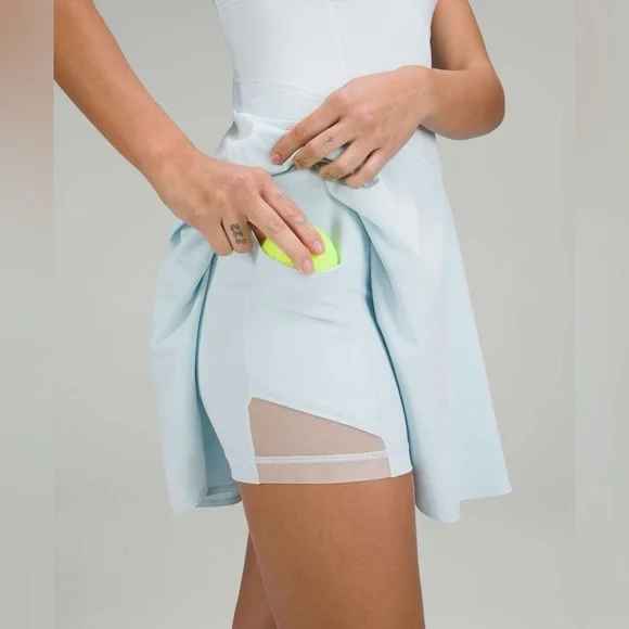 Lululemon Court Crush Tennis Dress Powder Blue / White - Picture 4 of 9